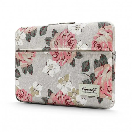 Canvaslife laptop sleeve 15"/16" white/pink