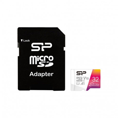 Silicon Power | microSDHC UHS-I Memory Card | Elite | 32 GB | microSDHC/SDXC | Flash memory class 10