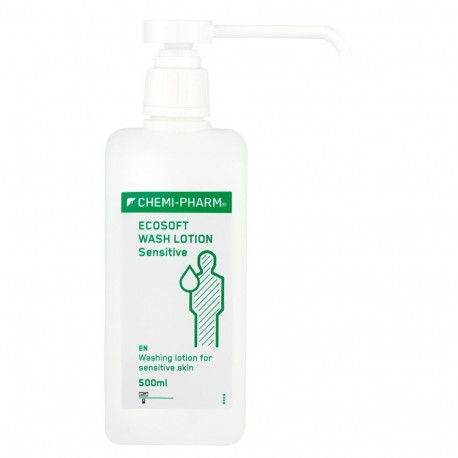 Vedelseep käte-, keha- ja juustepesuks, Ecosoft wash lotion sensitive,  500ml, pumbaga, Chemi-Pharm