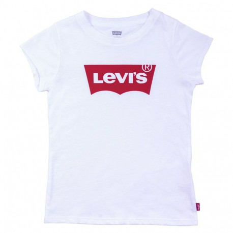 Child's Short Sleeve T-Shirt Levi's Batwing Boys White - 6 Years