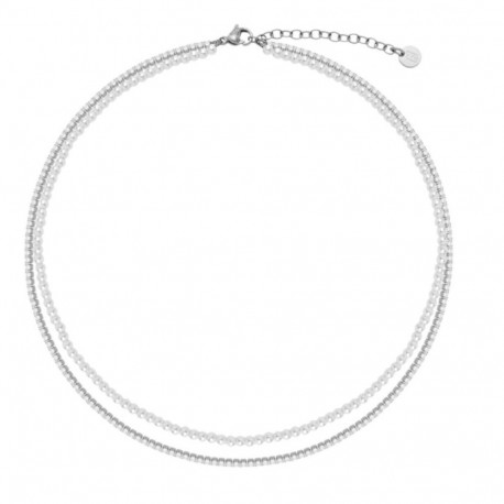 Naiste Kaelakee LIU JO LJ3024 Hõbedane