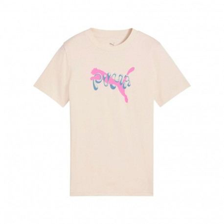 Laste Lühikeste varrukatega T-särk Puma Tweenerverse Beež - 7-8 aastat