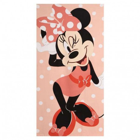 Rannarätik Minnie Mouse 70 x 140 cm Korallpunane