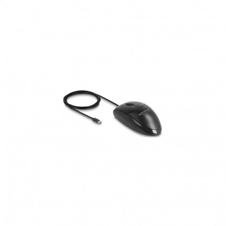 DeLOCK 12114 mouse Universal Ambidextrous USB Type-C Optical 1200 DPI