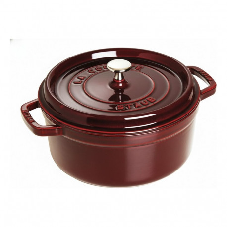 Staub hautamispott La Cocotte 24cm ümargune malm, grenadiinpunane