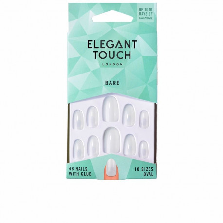 Elegant Touch kunstküüned Totally Bare liimiga ovaalsed 48u