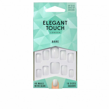 ELEGANT TOUCH TOTALLY BARE nails with glue #square-001 48 u