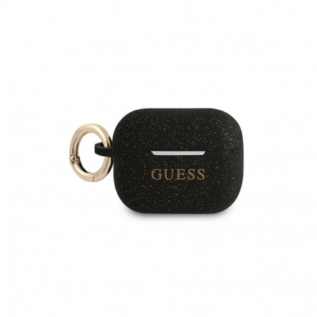 Guess Silicone Glitter Case for AirPods Pro - Black