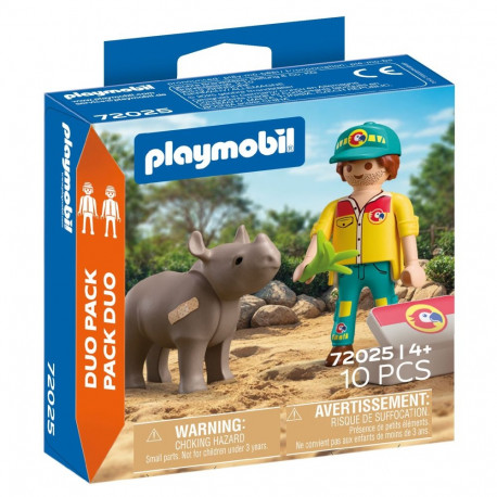 PLAYMOBIL DuoPack Ranger with Rhino 72025