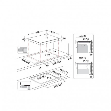 Built-in induction hob Whirlpool