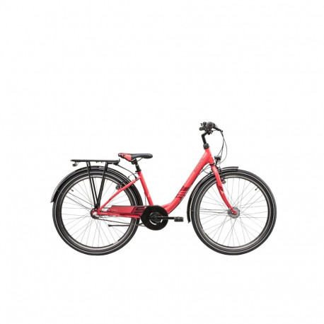 Noorte jalgratas S´COOL Wave Steel LTD, 26" korall/punane