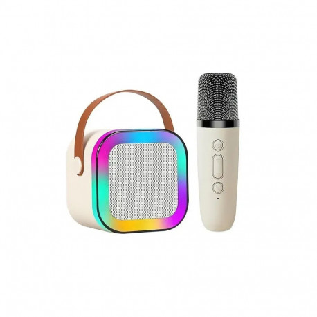 Goodbuy bluetooth karaoke speaker with a microphone beige