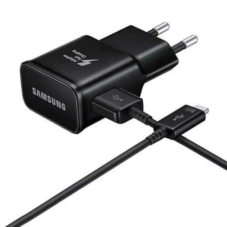 Samsung EP-TA200EBE reisilaadija | 15W | QC | USB-A, USB-C | USB-A kuni USB-C kaabliga komplektis | 