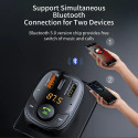 Rock Transmiter FM B301 MP3, Bluetooth - 2xUSB + Type C + micro SD - 36W black