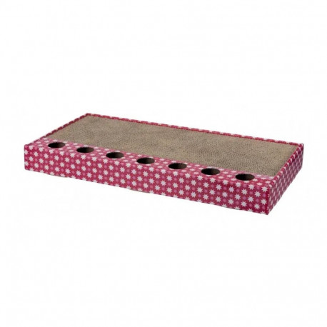 Nail sharpener : Trixie Scratching cardboard with toys, 48 × 25 cm, pink