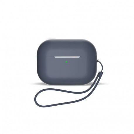 Silicone case for AirPods 3 + wrist strap lanyard - blue