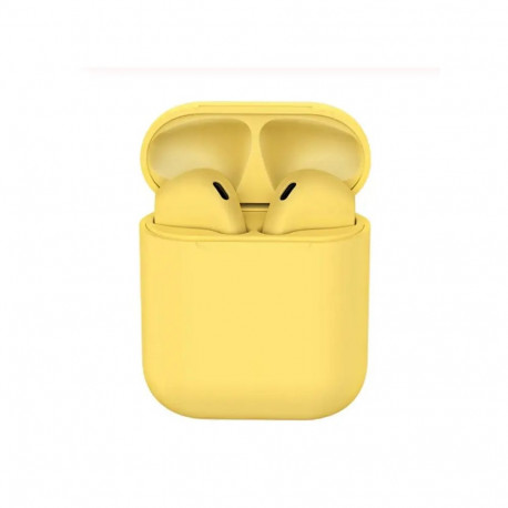 iNpods i12 wireless headsets with microphone (yellow)