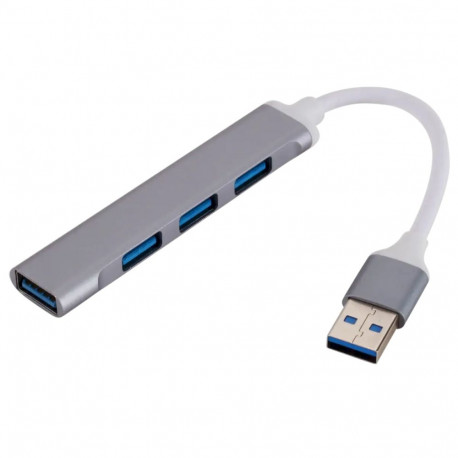 GoodBuy adapter | USB-A kuni 4x USB 3.0 | hõbedane
