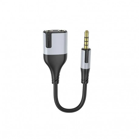 Borofone Cable BL19 Creator 2 in 1 - jack 3,5mm male to 2xjack 3,5mm female - 15 cm black