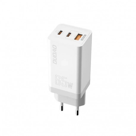 Dudao A7xsEU reisilaadija | 65W | GaN | USB-C, USB-A | valge