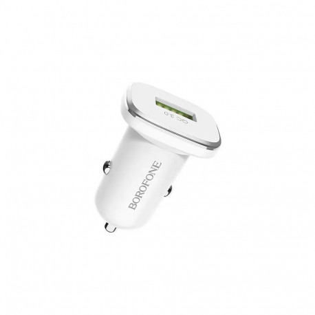 Borofone BZ12A autolaadija | 18W | QC | USB-A | valge
