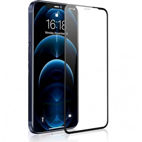 Fusion ceramic glass 9D täielikult katev raamiga kaitseklaas telefonile iPhone 16 Plus must
