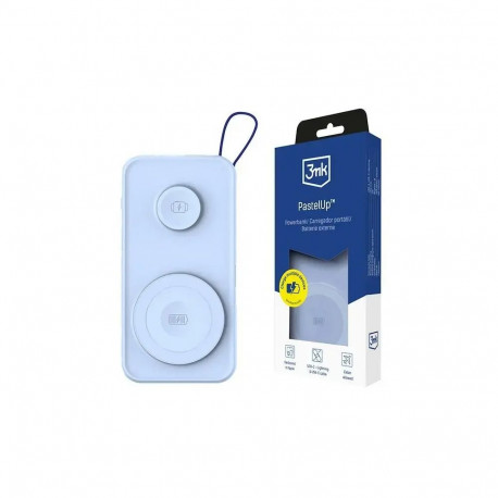 3MK PastelUp external battery (powerbank) | 10000 mAh | 22.5W | USB-C, MagSafe, Apple Watch | blue