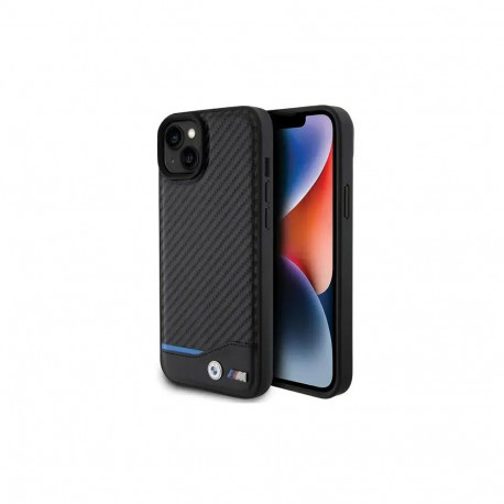 BMW BMHCP15M22NBCK iPhone 15 Plus | 14 Plus 6.7" czarny|black Leather Carbon