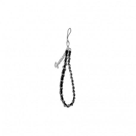 Guess Phone Strap Chain Charms Black