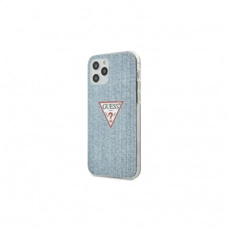 Guess GUHCP12MPCUJULLB Denim Triangle Cover For Apple iPhone 12 | 12 Pro Blue