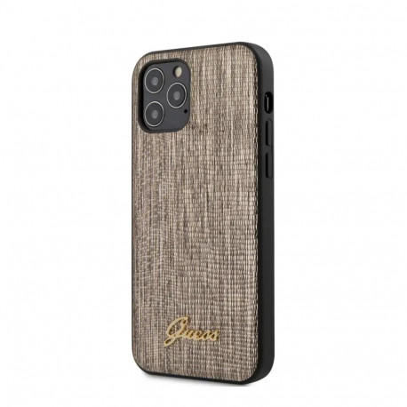 Guess GUHCP12MPCUMLLIGO Lizard Cover For Apple iPhone 12 | 12 Pro Gold