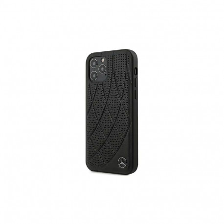 Mercedes MEHCP12MDIQBK Leather Bow Cover For Apple iPhone 12 | 12 Pro Black