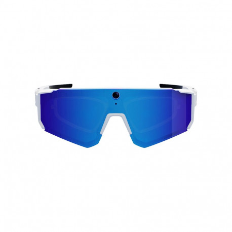Colmi V06 AI White Sports Sunglasses (with blue lenses)