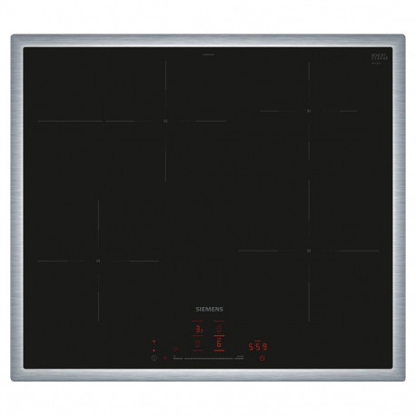 "Siemens EH645HFB1E iQ300 Induktionskochfeld 60 cm Schwarz, Mit Rahmen aufliegend"