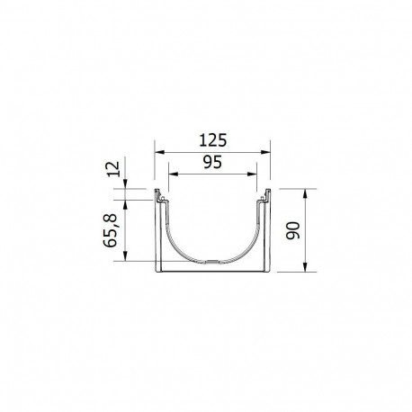 CHANNEL EASYLINE 1M H90 A15 plast rest