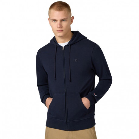 Bluza męska Champion Full Zip Hoodie Sweatshirt granatowa 220786 BS501 S