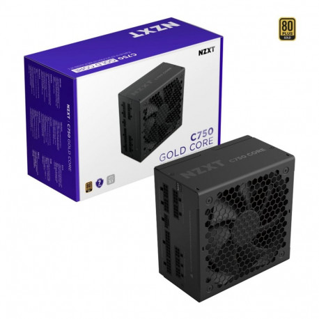 NZXT C750 GOLD CORE, PC power supply black, 1x 12-pin High Power GPU, 3x PCIe, cable management, 750