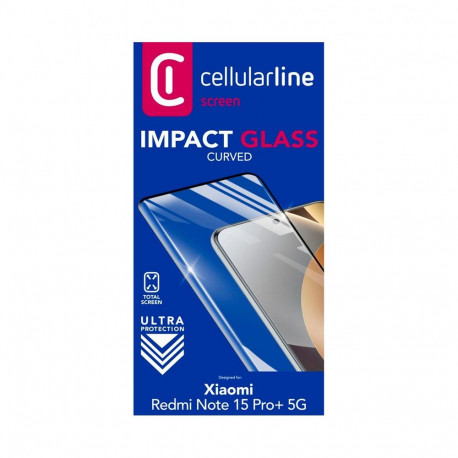 Kaitseklaas Cellular Line Redmi Note 15 Pro+ 5G Curved, must
