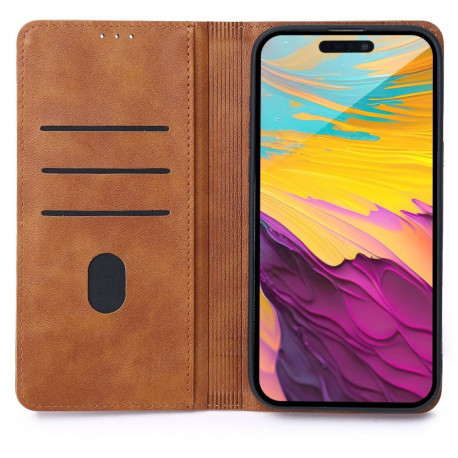Kaardivahega mobiiliümbris Setty Galaxy A17 Wallet Smart Seam, pruun