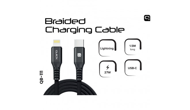 USB kaabel Quick USB-C to Lightning 1.5m