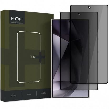Privaatsusfiltriga kaitseklaas Hofi Galaxy S25 Ultra Privacy Pro+, must, 2tk