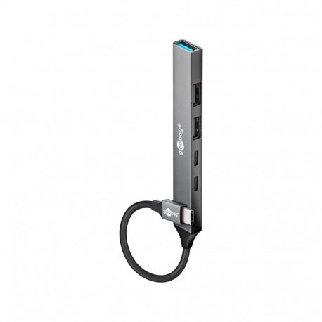 USB jagaja GOOBAY USB-C - 2 x USB-C / 3 x USB-A (USB3.2)
