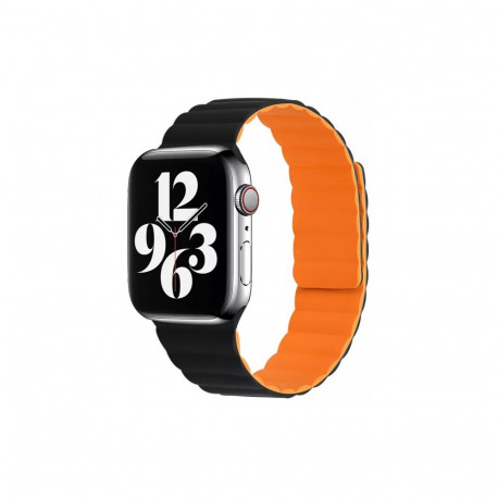 Kellarihm Trendybay Apple Watch 44/45/46/49mm silik. magnet oranž/must