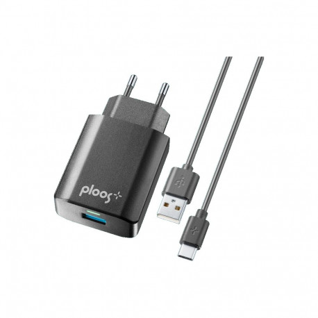 Telefoni laadija Ploos USB-A 18W + kaabel C
