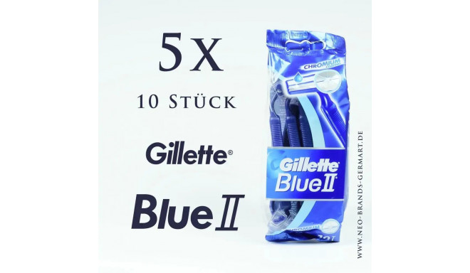 Gillette Blue II ühekordsed 10 tk pardlid