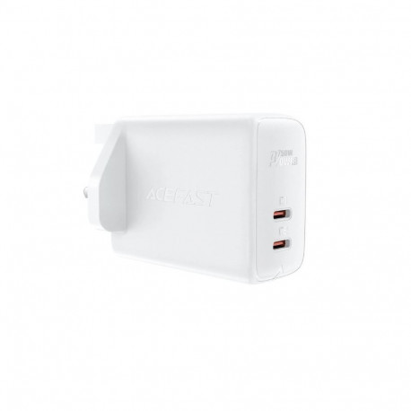 Acefast A32 PD 50W Gan (USB-C+USB-C) Dual Port Charger (Uk) White