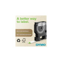 DYMO Rhino Industrial Vinyl Labels | 9 mm x 5.5 m | White Print on Black | Self-Adhesive | for Label