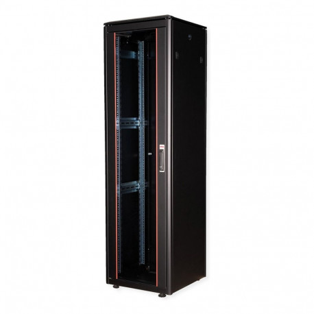 Roline võrgukapp 19" Pro 47 HE 600x600 klaasuks, must