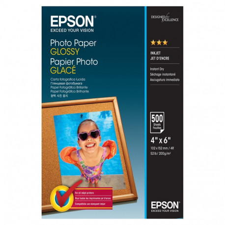 Epson fotopaber läikiv 10x15cm 500 lehte 200g