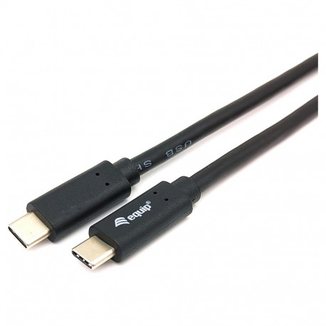 "Equip Kabel USB-C3.2->C Gen1 PD60W St/St 0.50m schwarz"